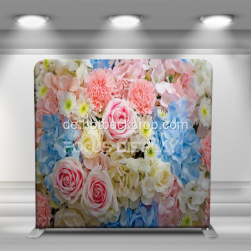 farbenfrohe Blumenfoto -Kabine Spannung Stoff Hintergrund